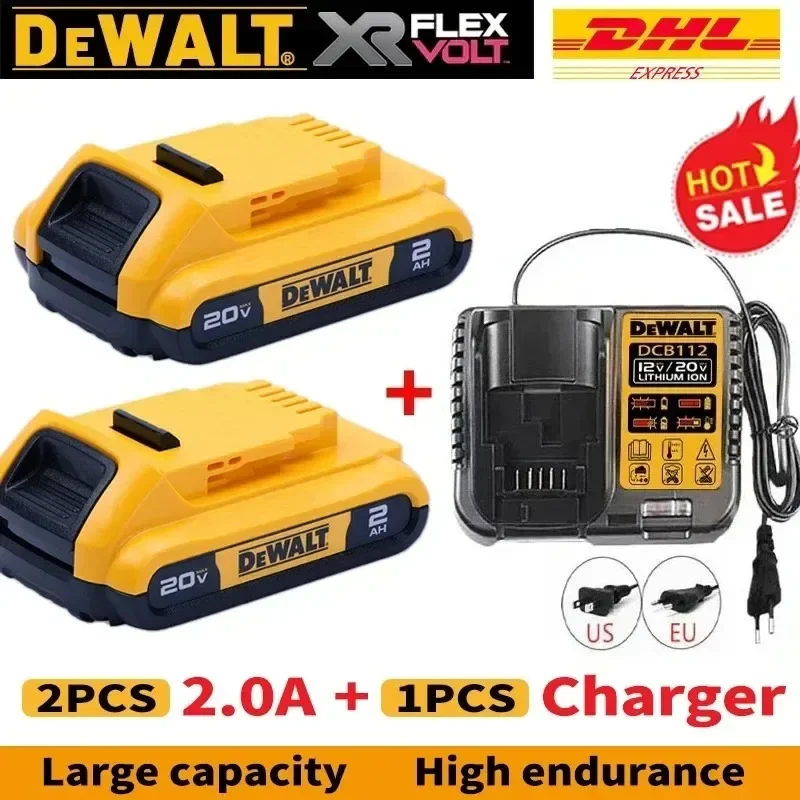

NEW 20V 2.0Ah MAX 18650 Battery Power Tool Replacement DeWalt DCG406 DCD887 DCF880 DCF860 DCF922 20V 6A 18v Battery With Charger