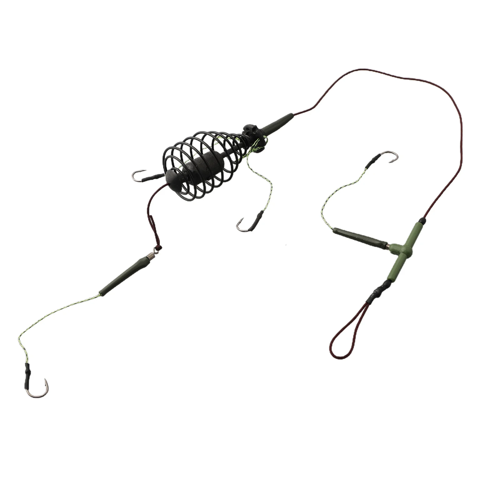 

Carp Fishing Feeder Set 50cm Carbon Steel Bait Cage With Line Sinker Hook & Accessories 30-80g Weights Fishing Accessories