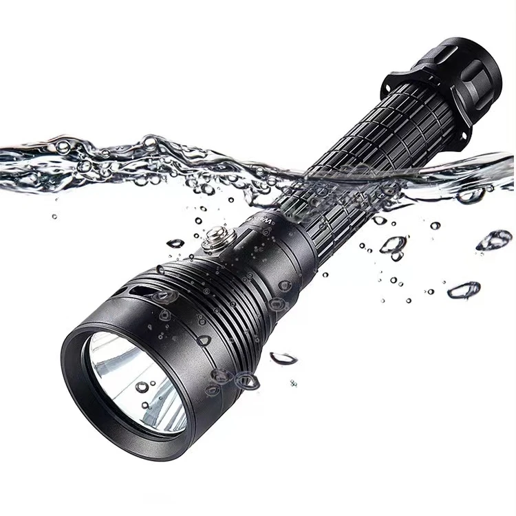 

120meters LED Diving Flashlights Underwater 580m Long Range Lamp 2000lumens High Power Led Torch Light Waterproof Outdoor Lights