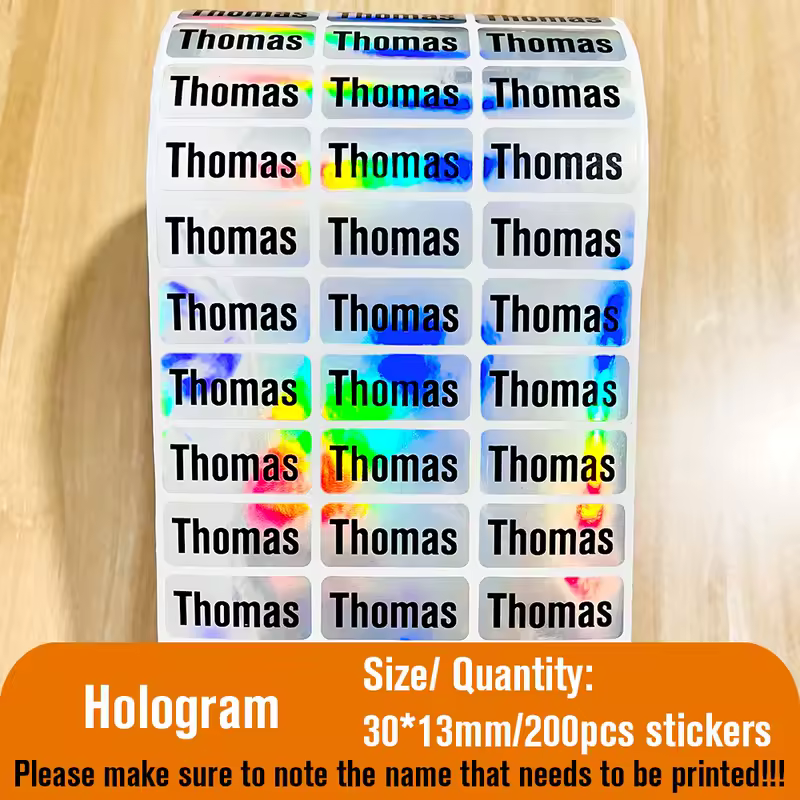 Custom Name Tag Sticker Waterproof Kawaii Stickers Decals Personalized First Name Label for Children School Stationery Bottle - Image 18