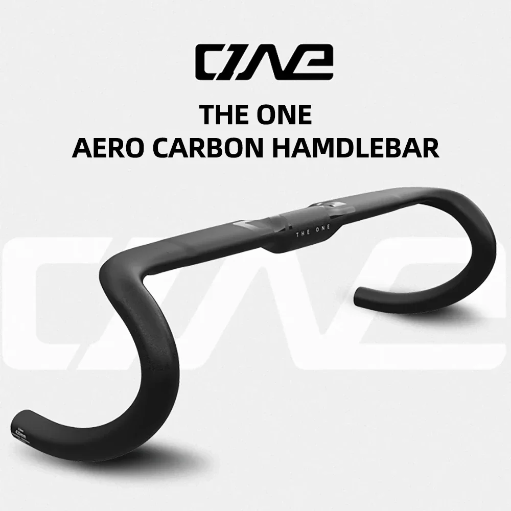 THE ONE AERO T1000 Road Handlebar 360mm/380mm/400mm/420mm Black Matt Fully Internal Routing Road Bicycle Gravel HandleBar