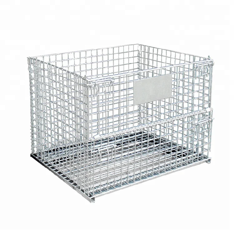 

Industrial Large Bulk Storage Metal Wire Mesh Basket storage baskets