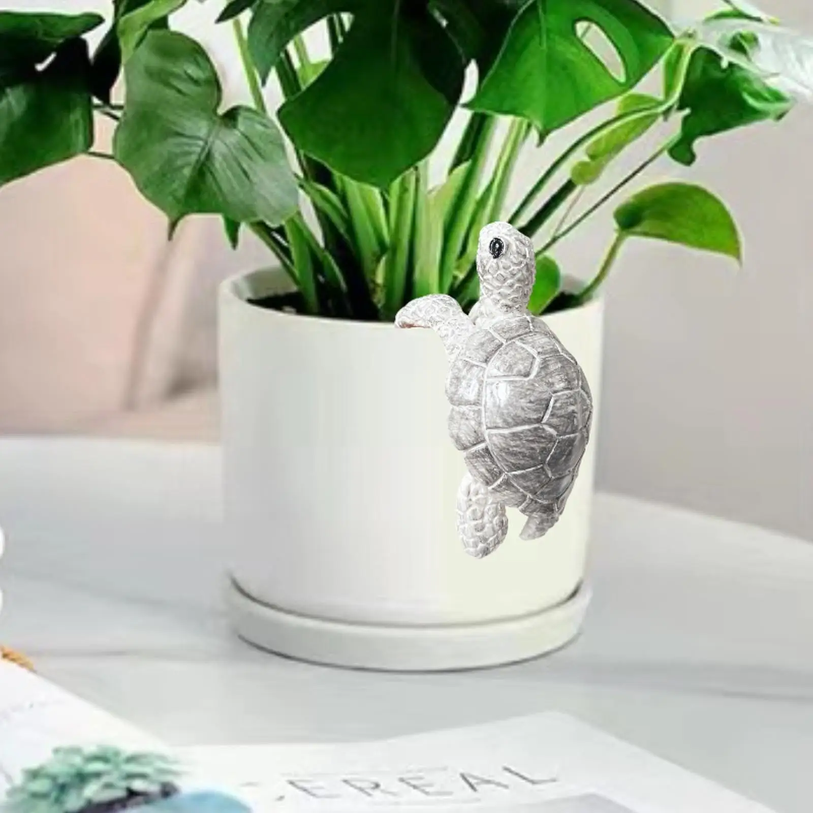 

Вешалка для горшка с растениями, фигурка черепахи, декоративный орнамент, декор, подвесная статуя для забора, аквариума, балконы, уличный газон