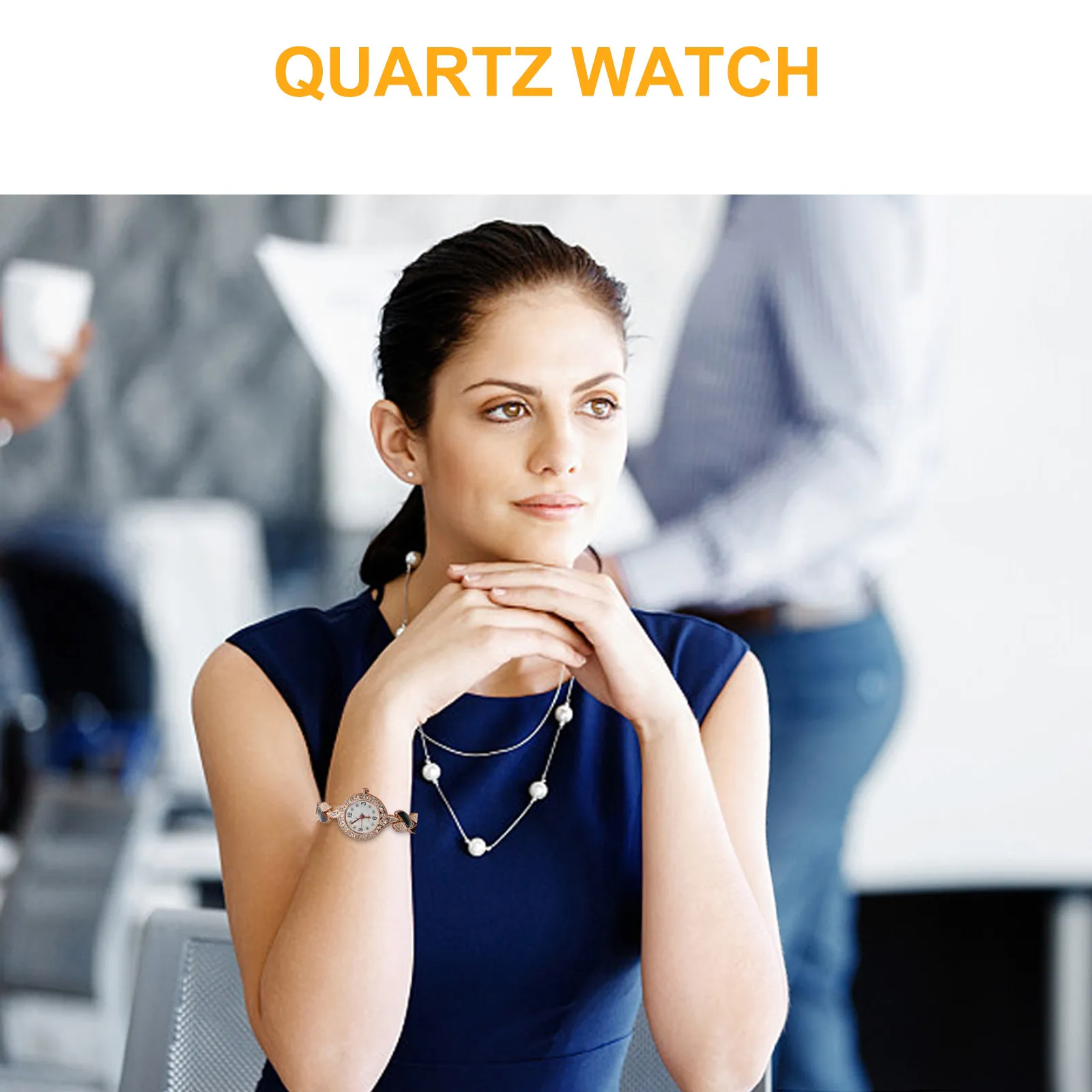 Leaf Bracelet Watch for Women – Golden Black Quartz Fashion Watch, Lightweight Stylish Daily Party School Accessory
