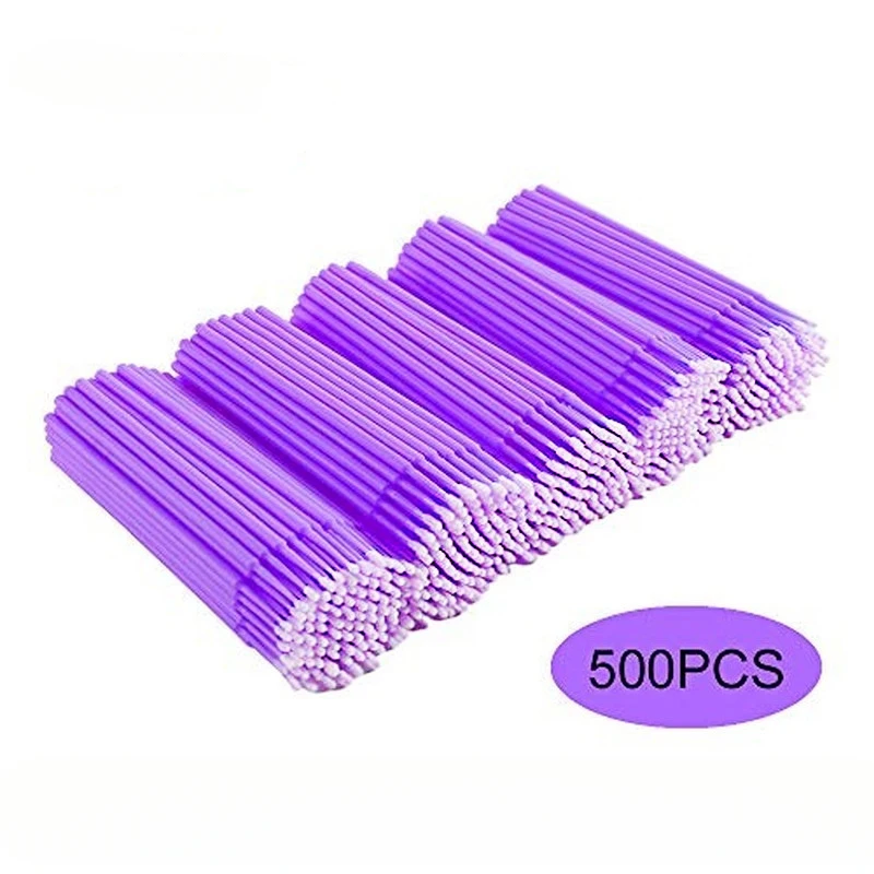 500pcs/lot Eyelash Extension Cleaning Swabs Lash Lift Glue Remover Applicators Microblade Makeup Micro Brushes Tool