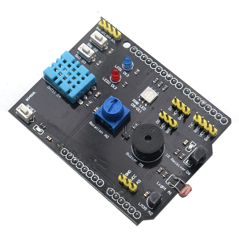 9-in-1 Multi-function Expansion Board DHT11 Temperature & Humidity LM35 Temperature Buzzer compatible with UNO