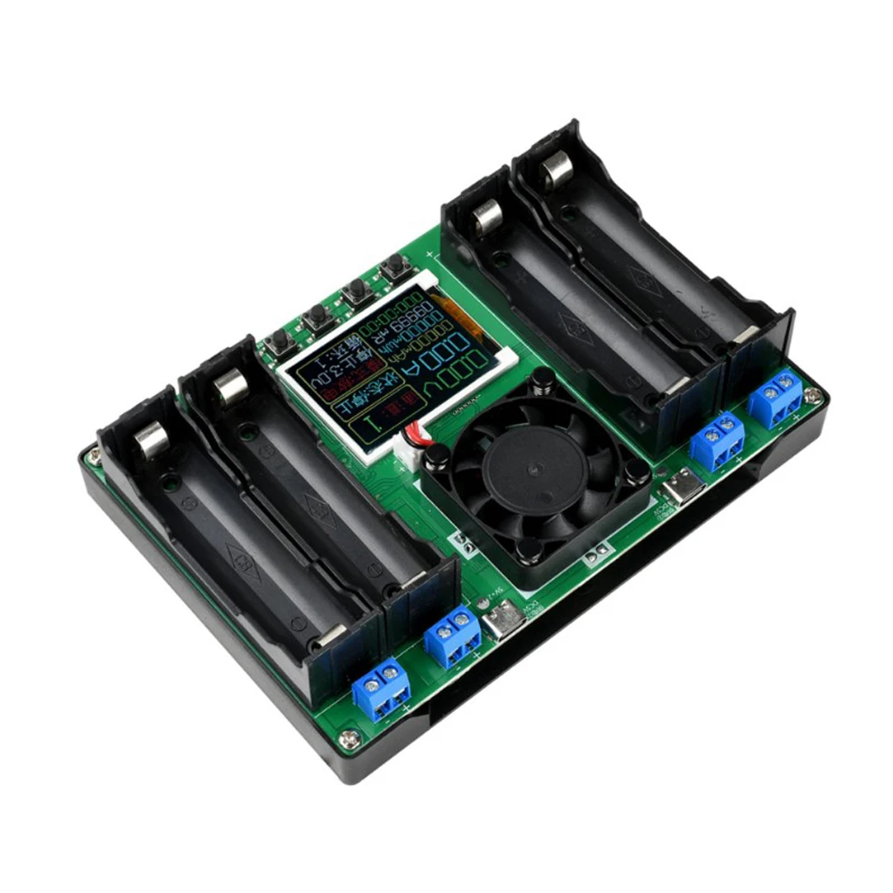 4 Channel Lithium Battery Capacity Tester with Internal Resistance Measurement Active Cooling Fan and Automatic Operation Mode