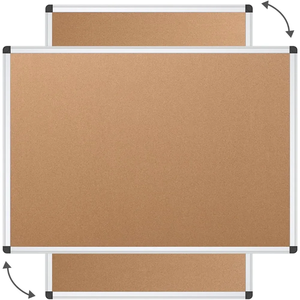 Cork Notice Board, Silver Aluminium Frame