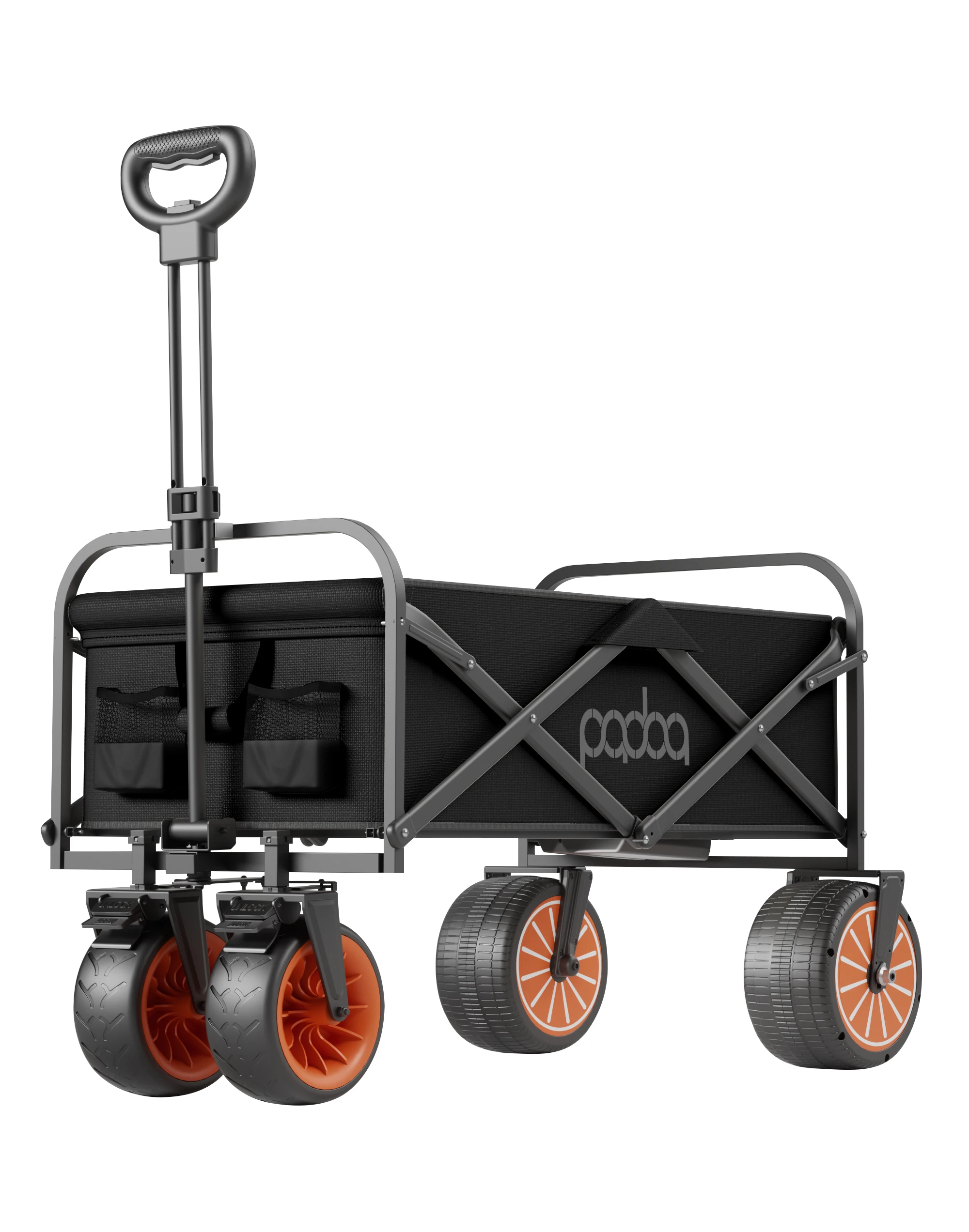 Collapsible Electric Beach Trolley Cart Camping Motorized Tank Wheel Outdoor Garden Park Utility Kids Toy Wagon