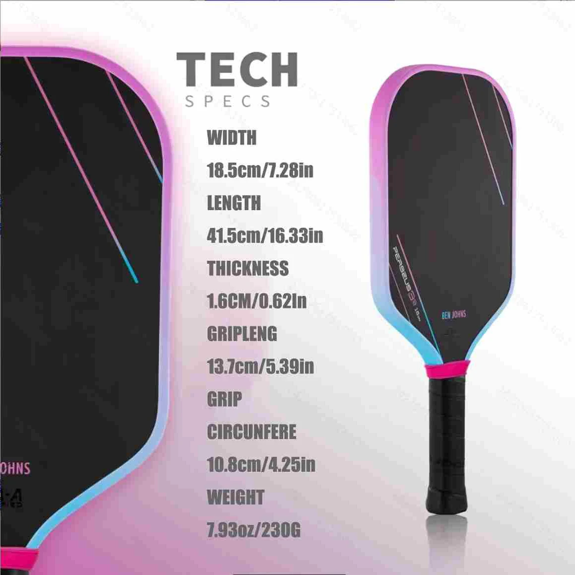 حار بيع VYORA Perseus 3S المنافسة الصف عالية الجودة توراي T700 ألياف الكربون عملية الضغط الساخن Gen3 Pickleball مجداف #5