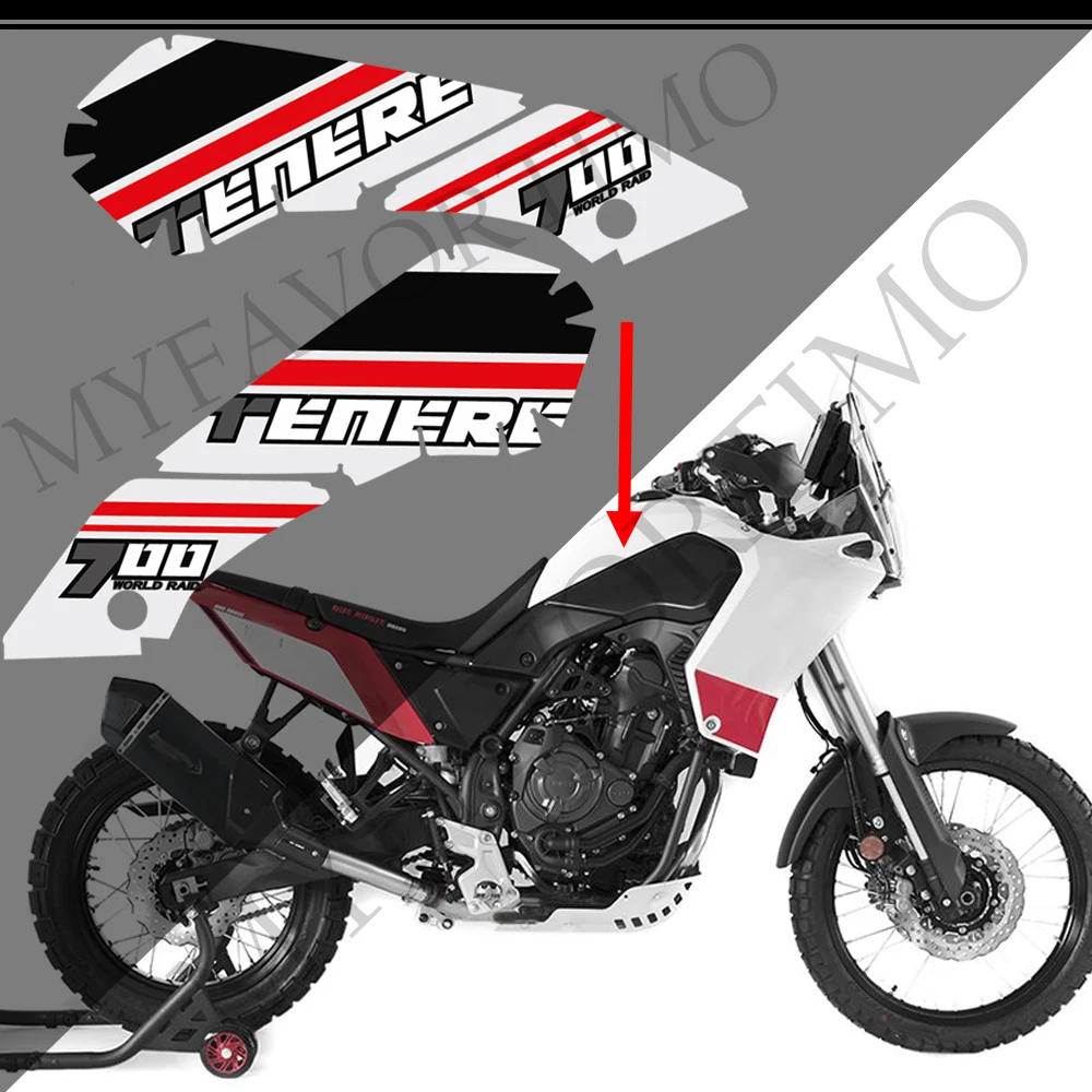 

2019 2020 2021 Motorcycle For Tenere T700 XTZ 700 T7 Fuel Tank Stickers Pad Decal Set Kit Protector Trunk Luggage