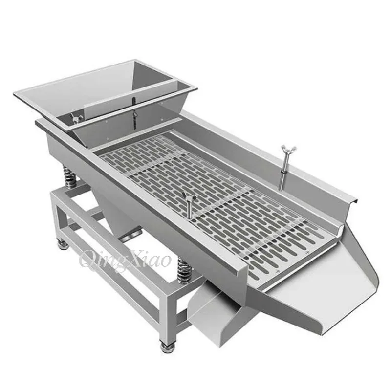 Stainless Steel Linear Vibrating Screen For Food Processing Grain Plastic Pellet And Tea Leaf Sieving With Multi Layer Mesh
