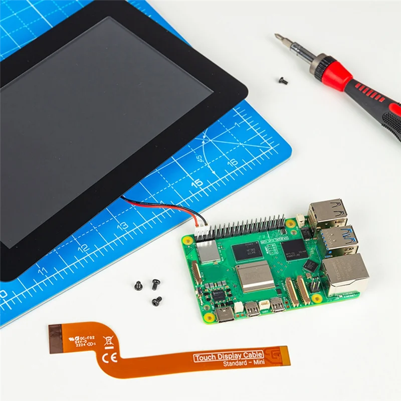 Für Raspberry Pi 7-Zoll-Touchscreen-Display, verbesserte Visualische und Benutzerinteraktion, ideal für Projekte und Bildung