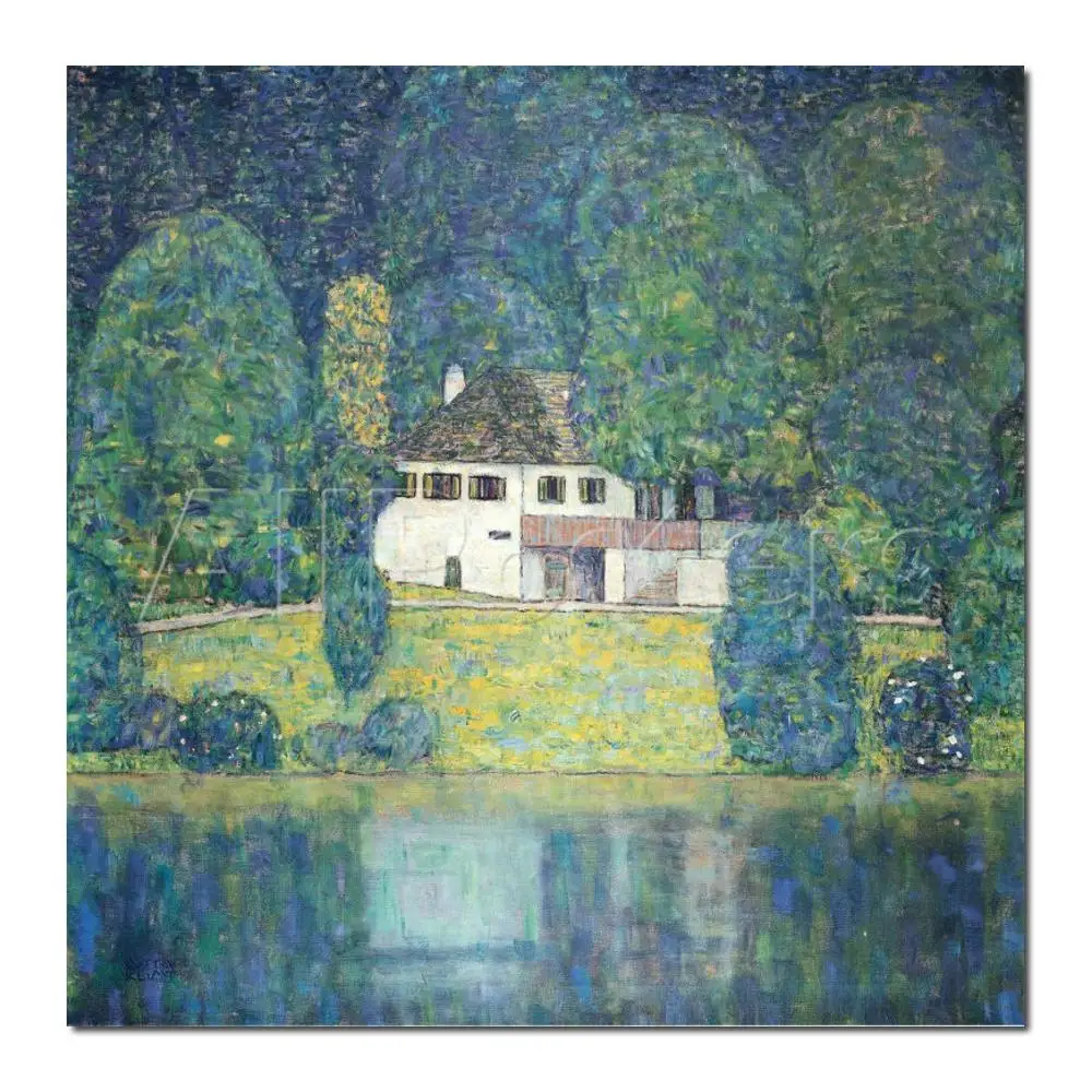 

Gustav Klimt Paintings Landscape the Restaurant Canvas Reproductions High Quality Hand Painted Modern Art Living Room Decor