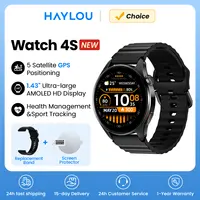 Reloj Inteligente HAYLOU Watch 4S (HF012) con GPS, Pantalla AMOLED HD de 1.43”, Posicionamiento GPS por 5 Satélites, Más de 120 Modos de Entrenamiento, Reloj Deportivo Inteligente