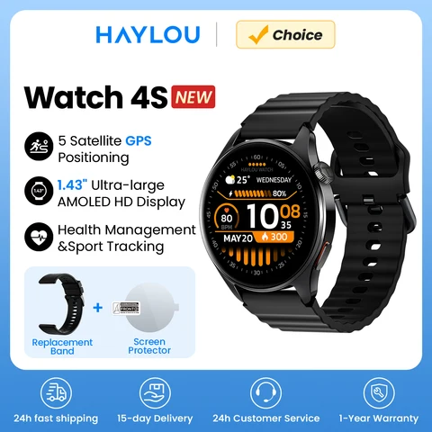 HAYLOU Watch 4S GPS - Умные часы с функцией отслеживания активности — изображение товара