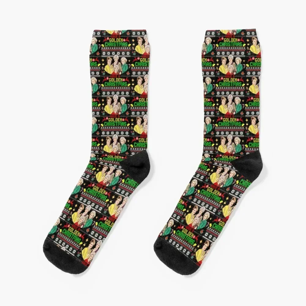 The Golden Girls Christmas Ugly, funny Golden Christmas may your christmas be golden Socks gifts luxe Socks For Girls Men's