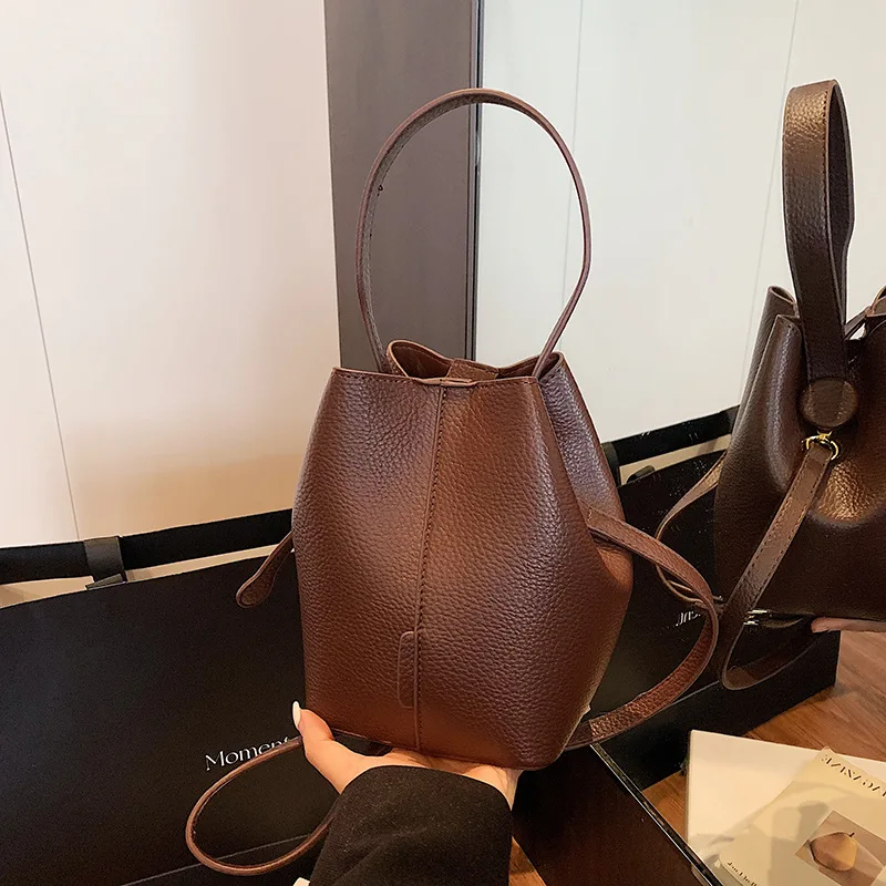 حقيبة يد كورية صغيرة للنساء موضة جديدة حقائب دلو ريترو قسط متعدد الاستخدامات حقائب كروس بكتف واحد الاتجاه 2026 #3