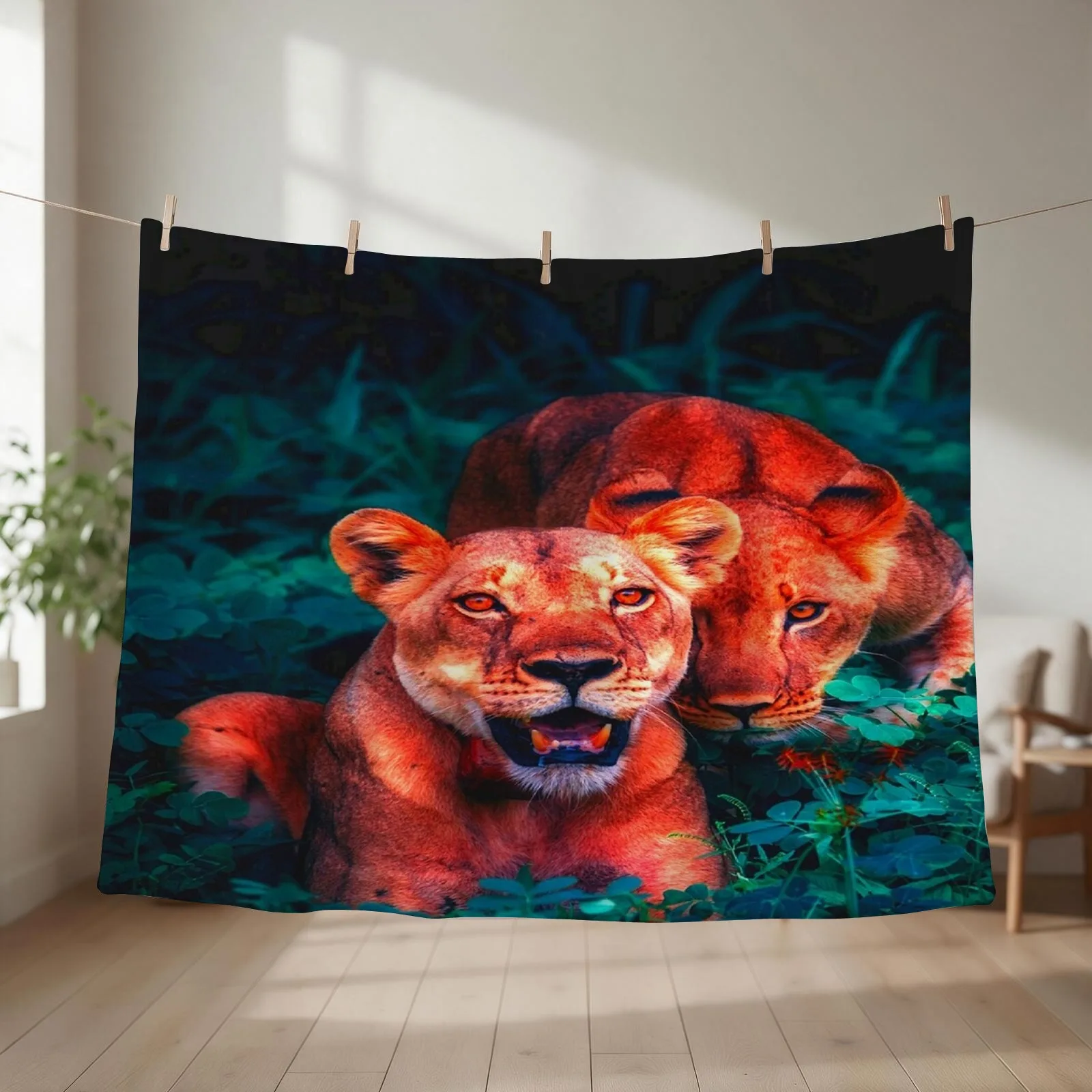 Lioness - The Queen by Cold Wild Throw Blanket couch cozy soft plush fuzzy picnic outdoor blanket