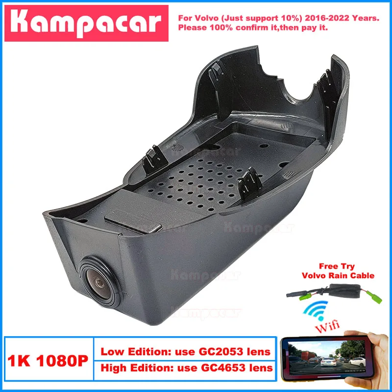 

Kampacar VLV13-1K 1080P Wifi Car Dvr Camera Dash Cam For Volvo S90 V90 XC60 XC 60 T8 2016-2022 10% Cars Dashcam