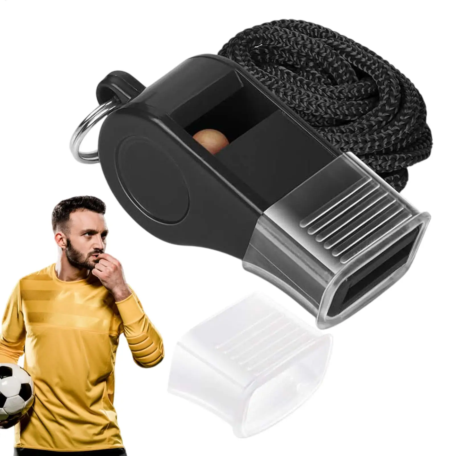 2pcs Pro Sports Whistle With Lanyard Loud Clear Sound Referee Whistle For Football Basketball Soccer Coachs Training Equipment