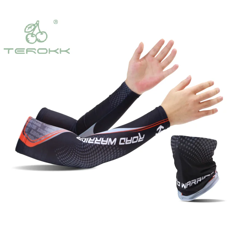 Sun Screen Ice Silk Sleeve UV Sun Protection Cooling Anti-Slip Arm Sleeves Men Women Outdoor Sport Cycling Sleeve