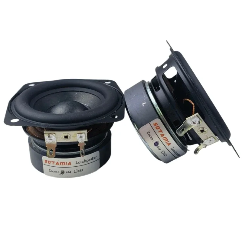 Sotamia 2 pçs 3 Polegada subwoofer alto-falante driver 4 ohm 15w woofer áudio de alta fidelidade música baixo alto-falante bluetooth alto-falante de cinema em casa