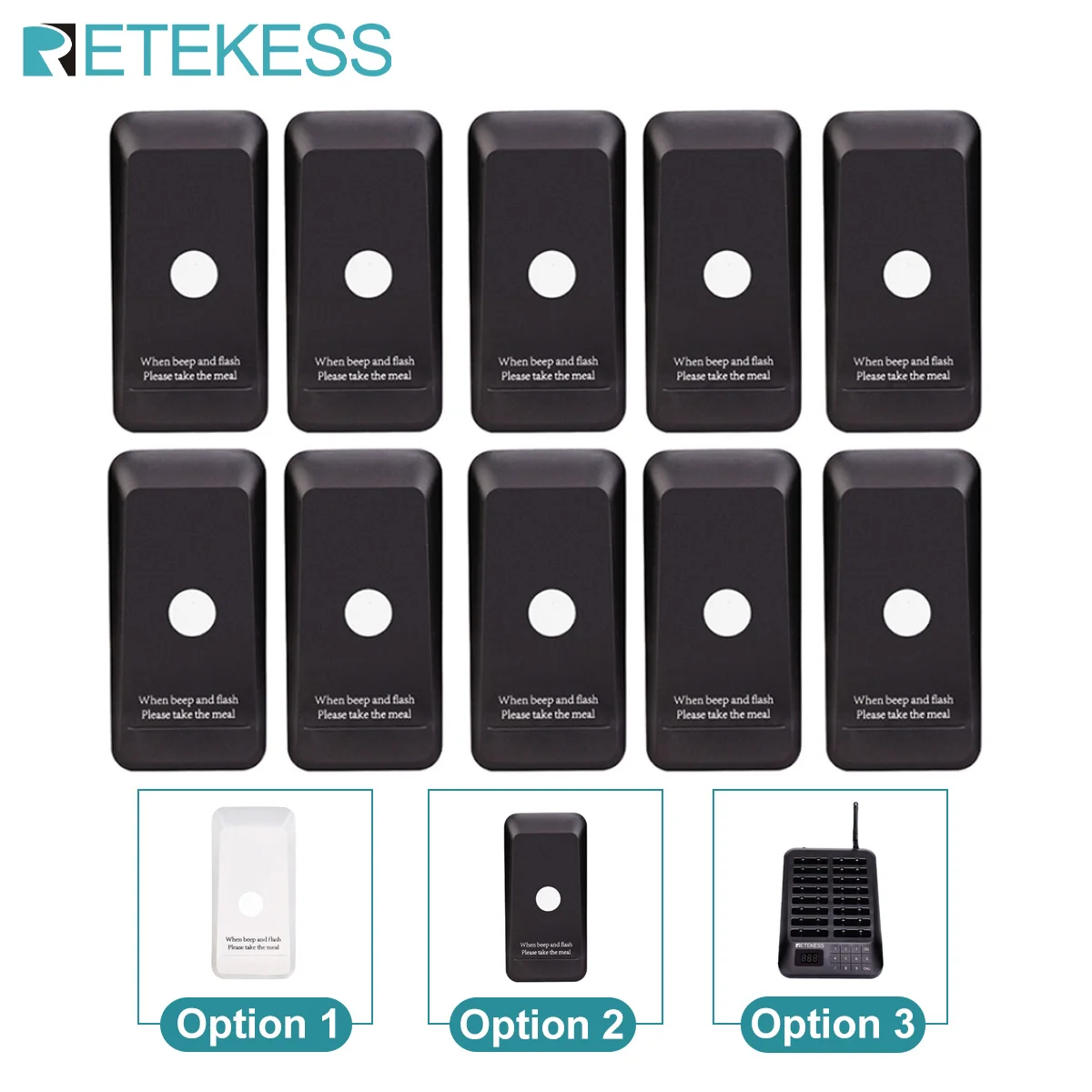 Retekess Coaster Pagers Receivers Transmitter For TD157 Restaurant Pager Wireless Calling System For Coffee Church Bar Beauty