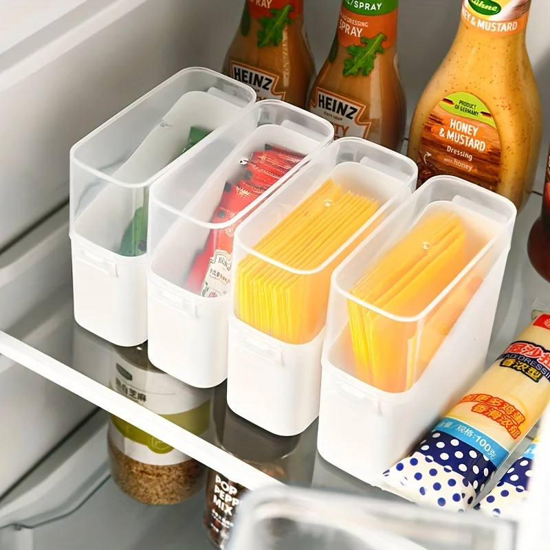 

Refrigerator Organizer Case Tea Bags Storage Cheese Coffee Holder Bins Clear Kitchen Sorting Organizing Box Kitchen Tools