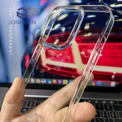 Super Thin Hard PC Light Crystal Clear Phone Case For iPhone 12 13 14 15 16 17 Pro Max 17pro Cases Transparent Back Cover Funda