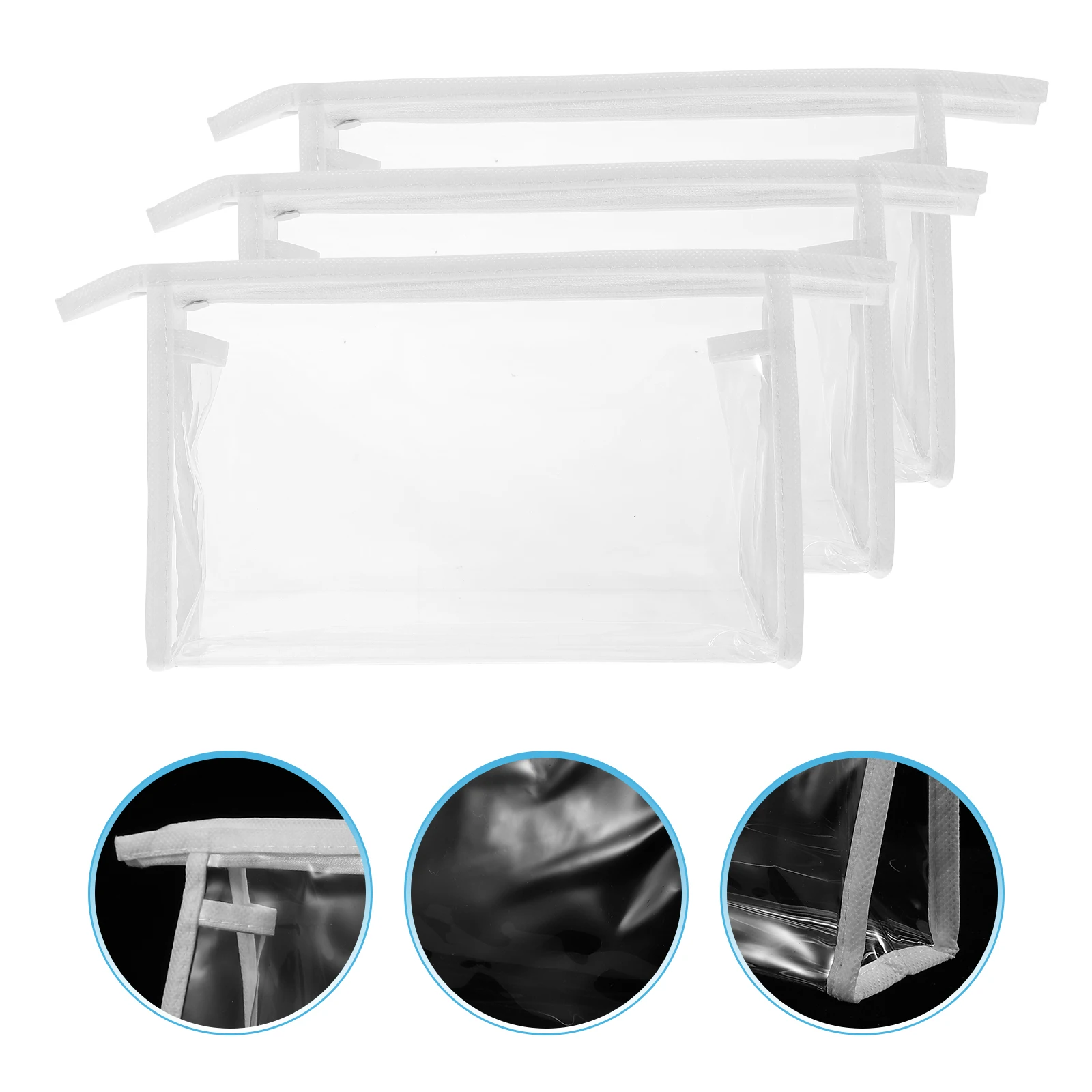 

4pcs Portable Makeup Zipper Organizer Travel Skincare Pouch Storage Bag For Toiletries Keys Phones Pencil Pouch Durable