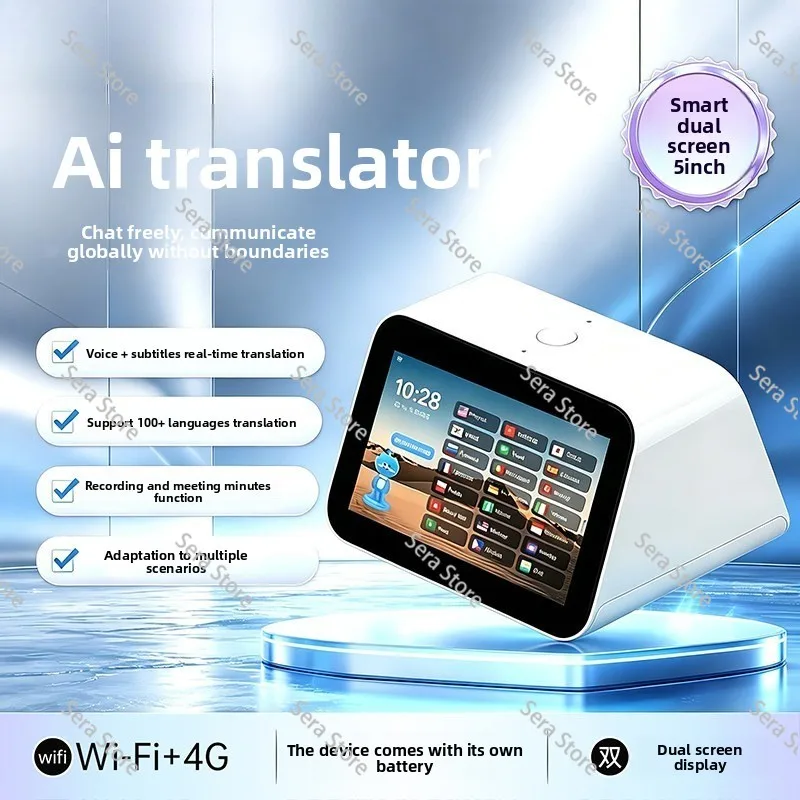 Dual screen translator 2.0 AI intelligent real-time conversation multi-language business office simultaneous translator
