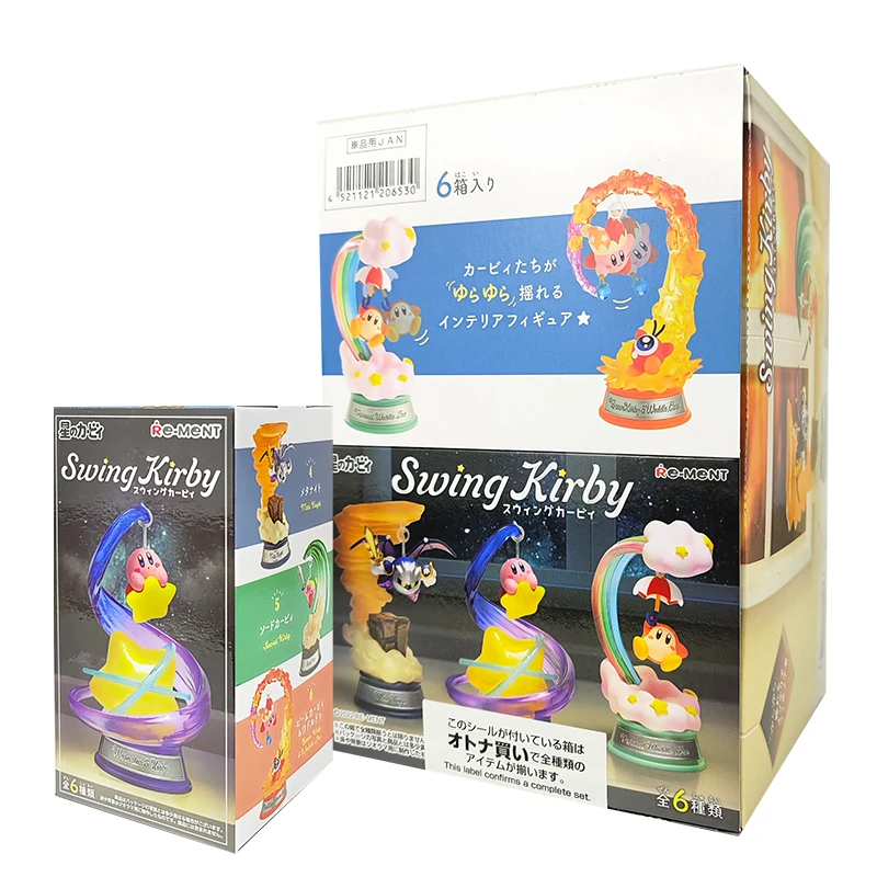 

6pcs/set Anime Kirby q-version Mini Action Figure PVC Scene Model statue Toys Doll Desk Decor Collectible Gifts boxed