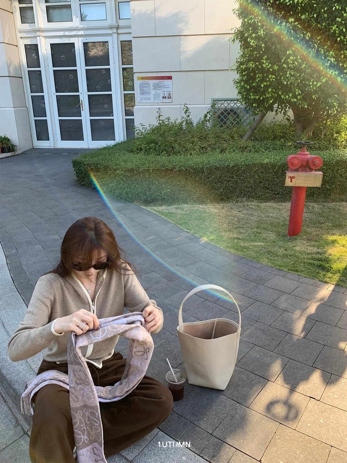 

Floral Home Loose Fit Woolen Knitted Hooded Cardigan Women's Autumn Winter Korean Sle Long Sve Regular Length Zipper