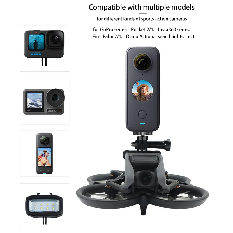 ل DJI Avata الطائرة بدون طيار متعددة الوظائف تمديد محول قوس حامل مع الخيوط المسمار ل Gopro بانورامية كاميرا الملحقات