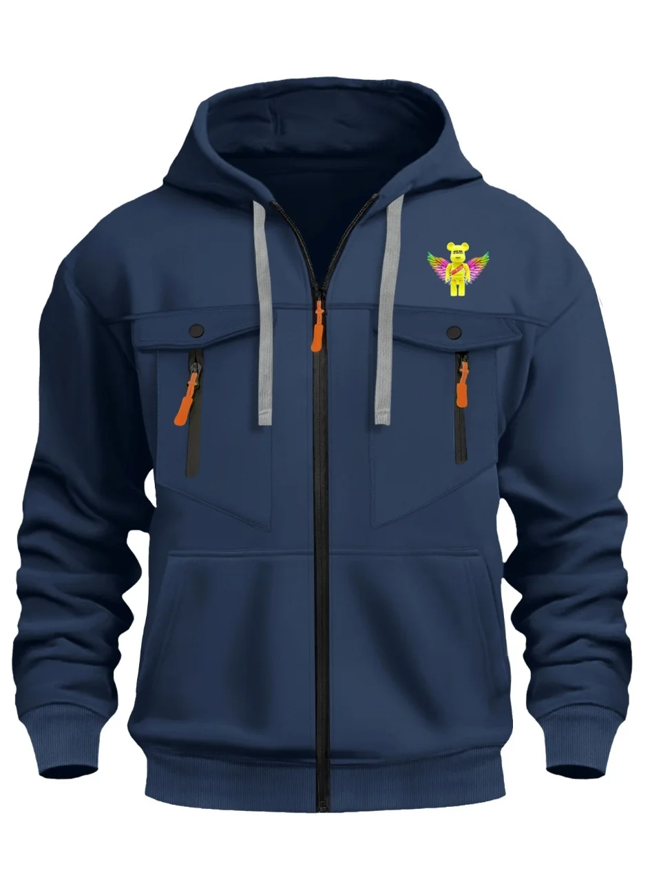 

Autumn and winter Men Sweatshirts Long Sleeve Jacket Hoodie Zipper Closure Jacket Male Hoodies Sweatshirt Slim Fit Male Clothing