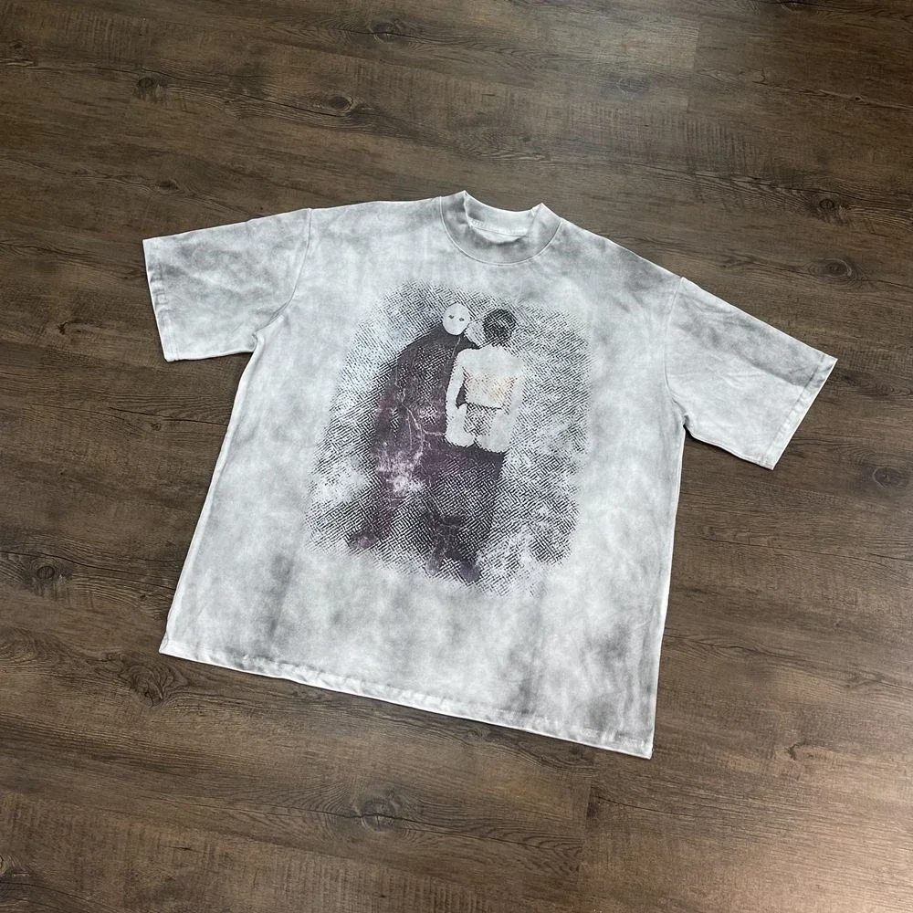Yao Fashion KANYE WEST Luxury Brand Vintage Casual Oversize Tee Cotton Streetwear Hiphop  High Street T Shirt For Men Unisex