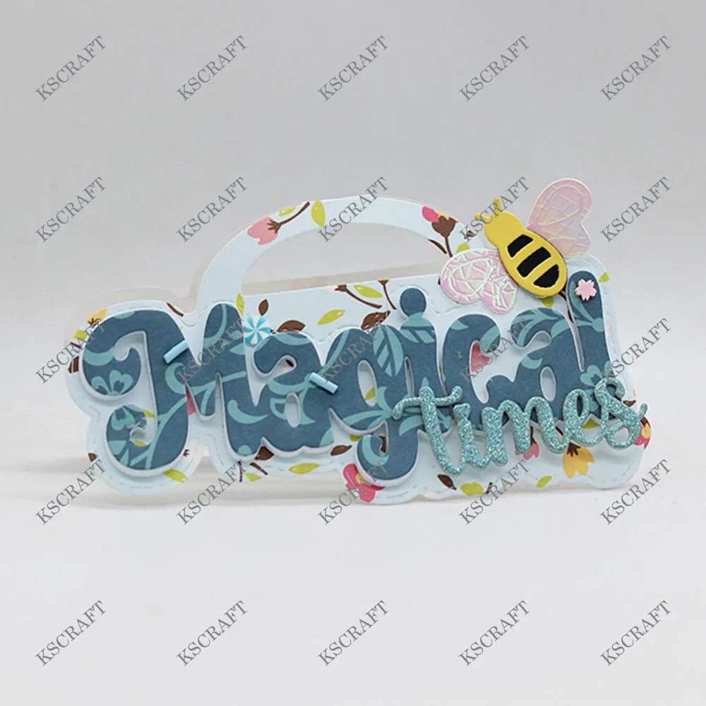 KSCRAFT Magical Times Bag Topper  Metal Cutting Dies Stencils for DIY Scrapbooking Decorative Embossing DIY Paper Cards