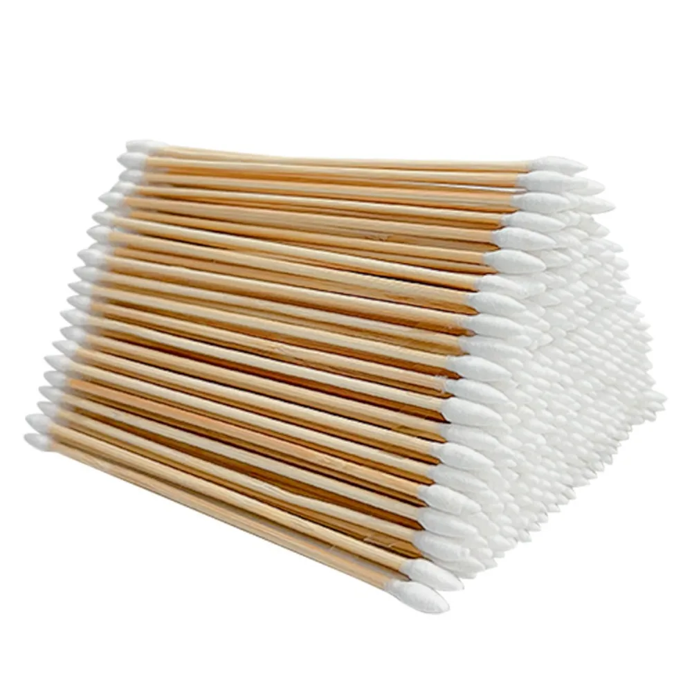 15cm Long Cotton Swabs with Double Tips,Sturdy Bamboo Sticks,Soft&Absorbent Cotton Tipped Applicators for Cleaning,Tattoo,makeup