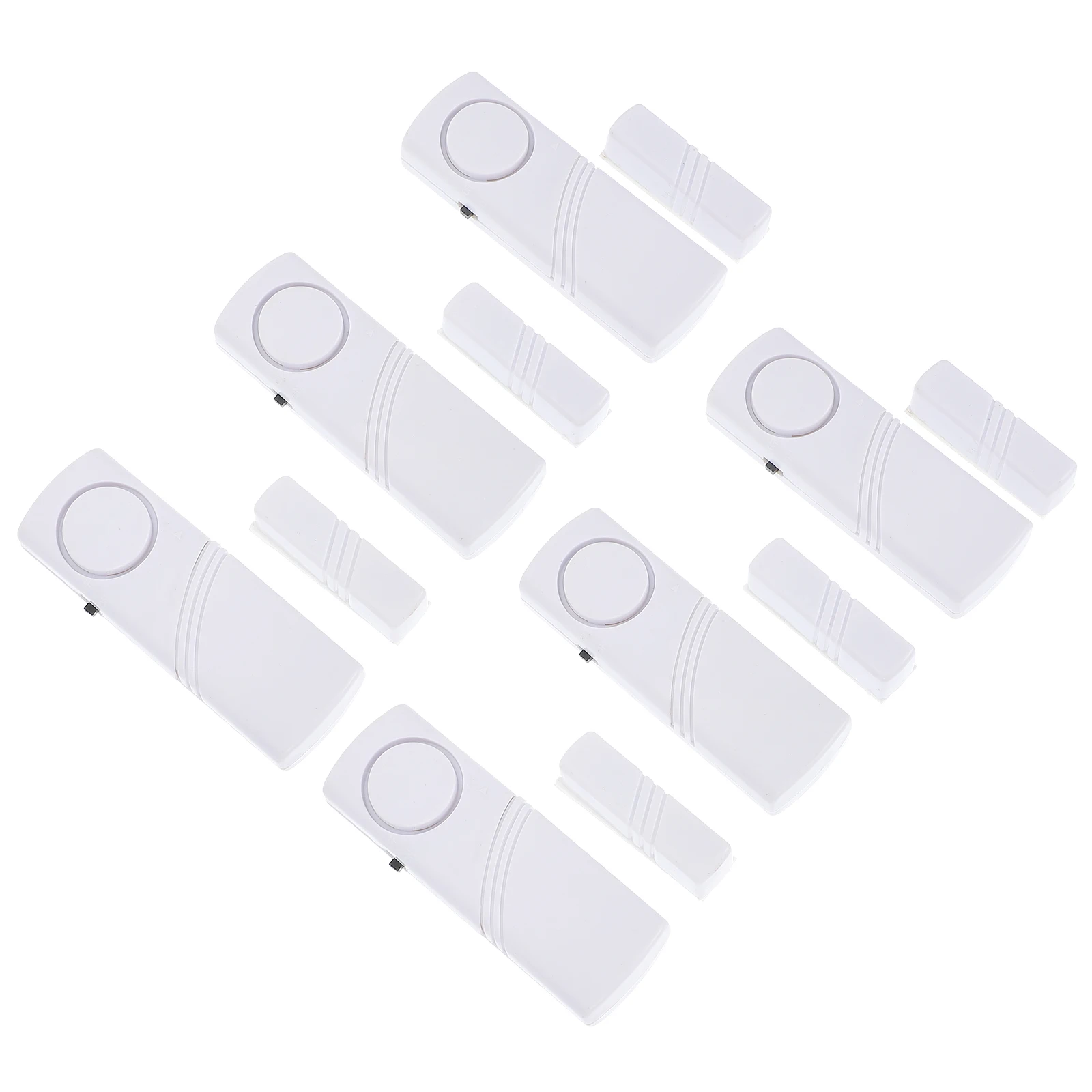 

6pcs Door Window Alarm ABS Sound Magnets Household Safety Wireless Easy Install Home Office Hotel Garage Reliable Practical Loud