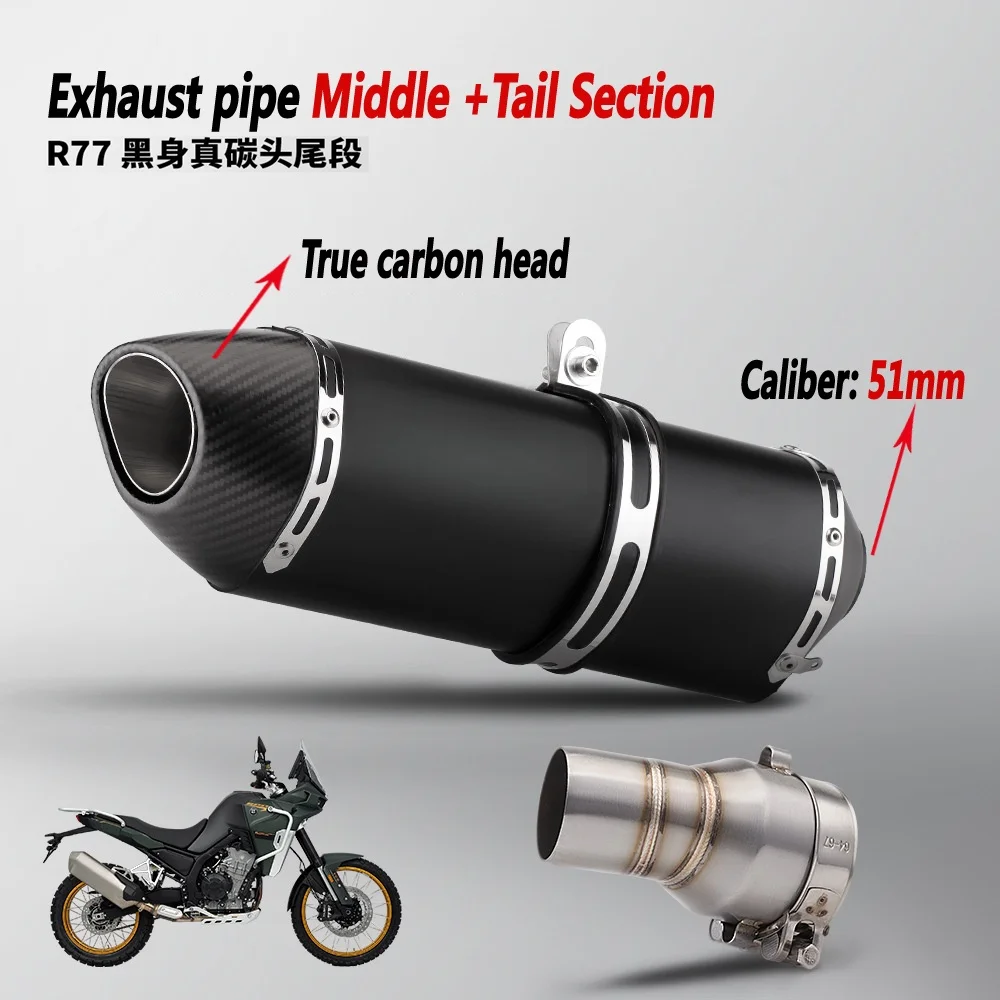 Exhaust Pipe For 2023-2025 Kove 800X rally Modification For SC/YOSHIMURA Exhaust System Middle and Tail Muffler Exhaust Pipe