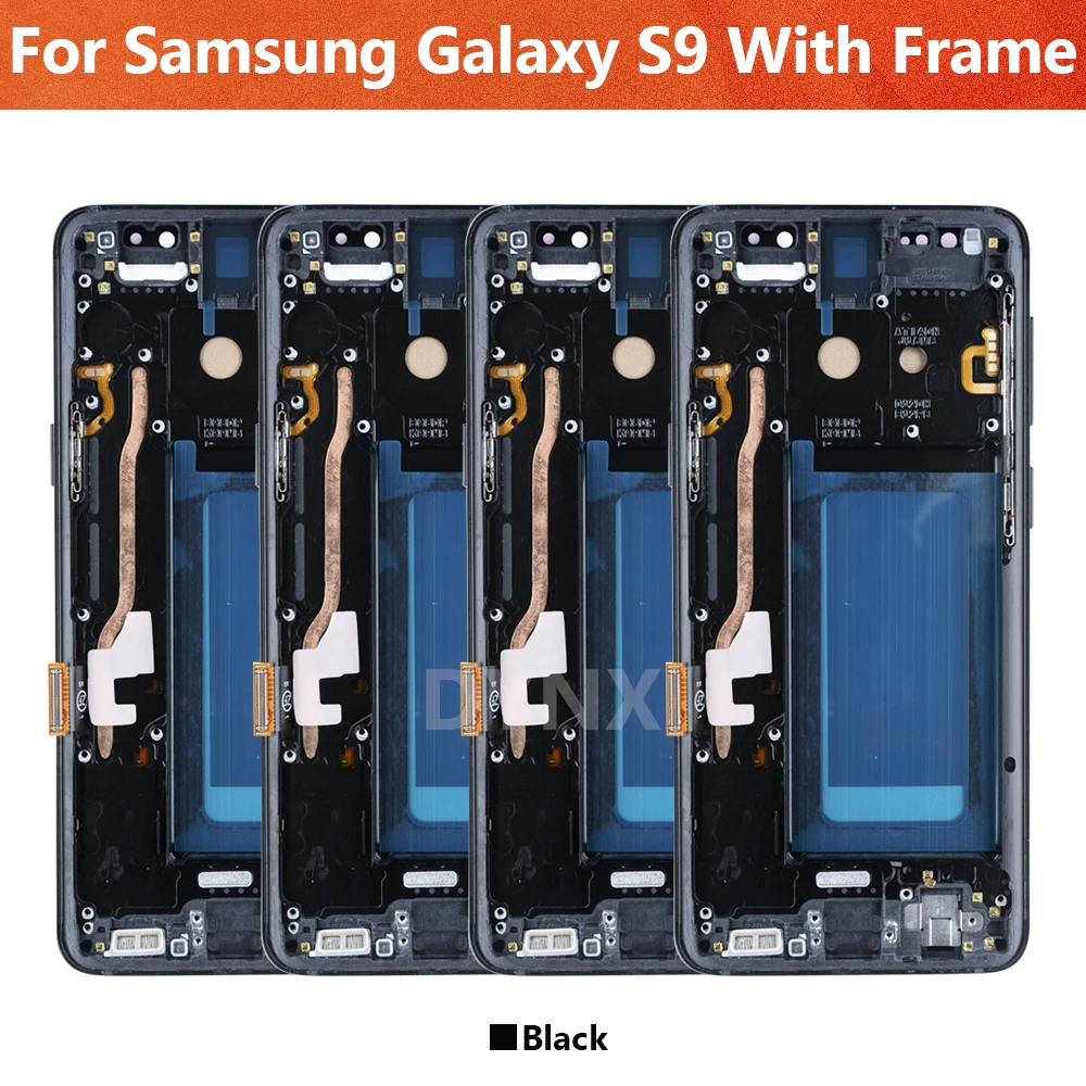 100% Tested S9 LCD With Frame For SAMSUNG Galaxy S9 G960 SM-G960FD Display Touch Screen Digitizer Assembly Replacement