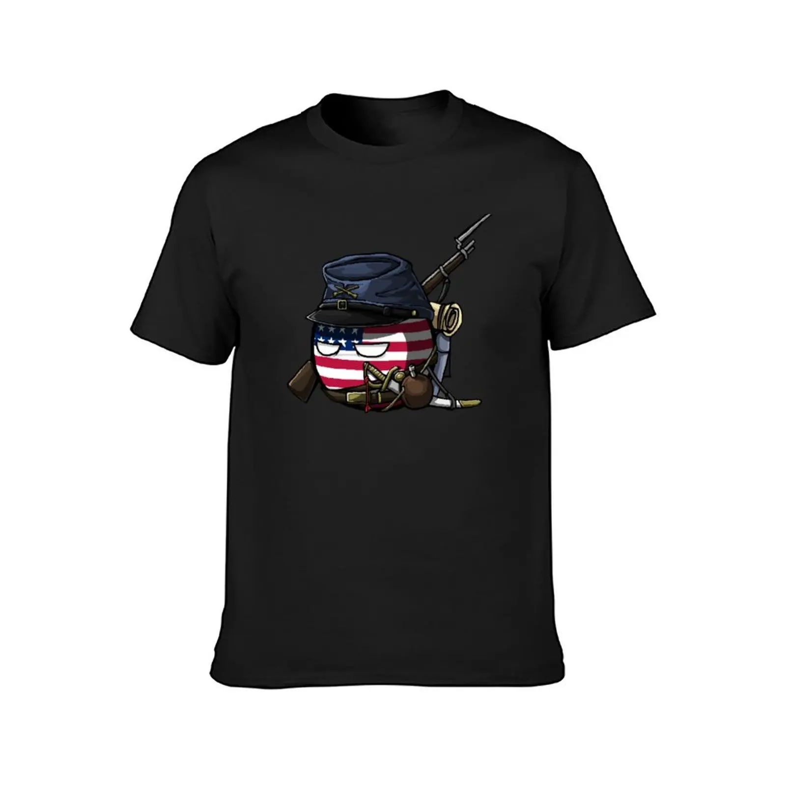 USAball (Countryball) T-Shirt vintage hippie clothes customizeds mens big and tall t shirts