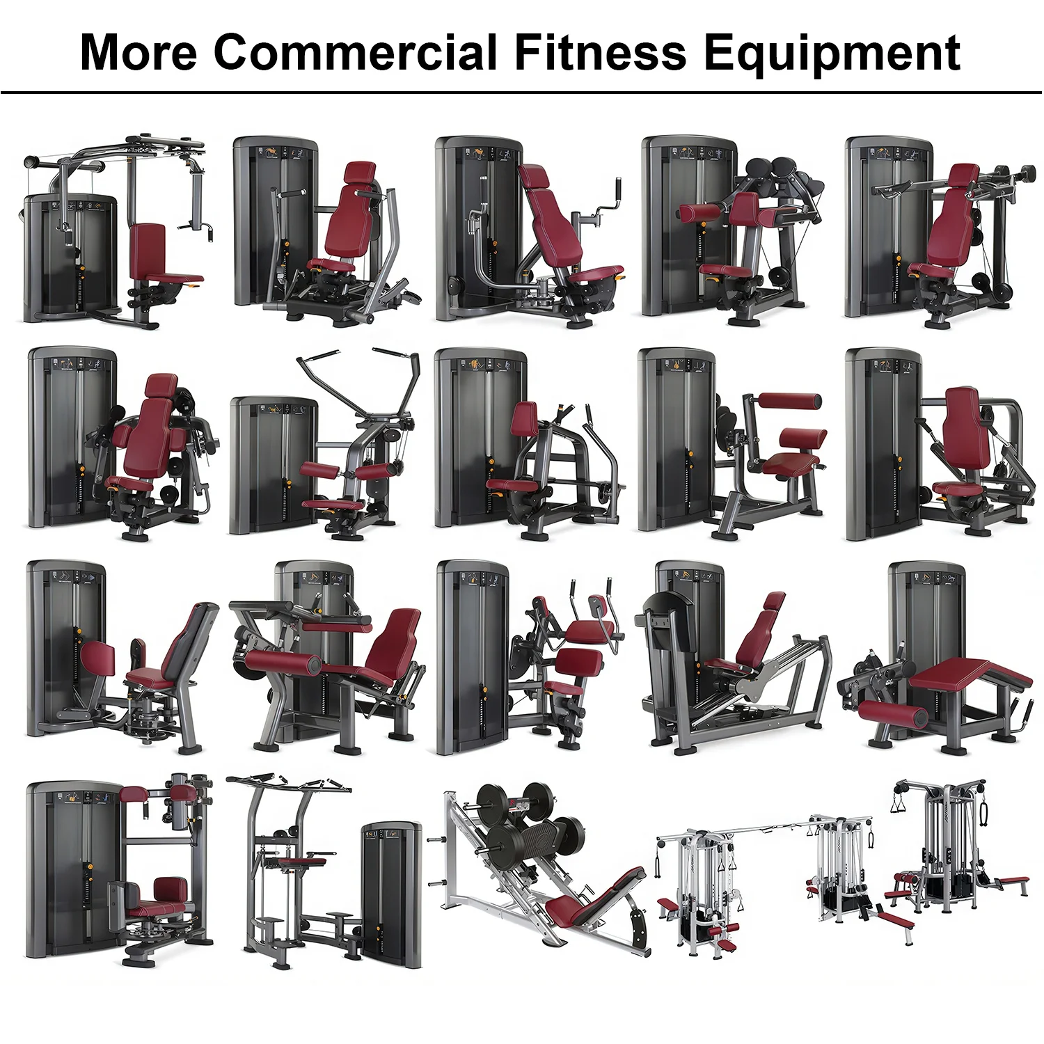 الراقية تصميم مخصص متعدد 9 الغابة الصدر الصحافة الساق ممارسة متعددة 9 محطات معدات الصالة الرياضية