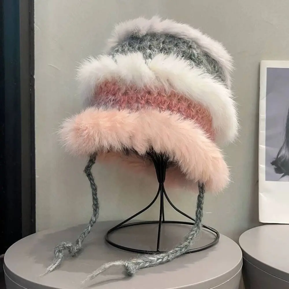 Chapeau en peluche coloré épais, garder au chaud, chapeaux d'extérieur, cadeau de Noël, mode, mignon, hiver, E27