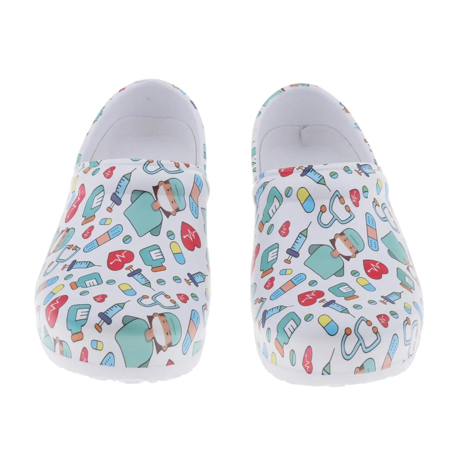 Comfortable Women Clogs Nursing Shoes Slip on Casual Flat Non Slip Work Footwear Soft EVA Sole Waterproof for Doctor