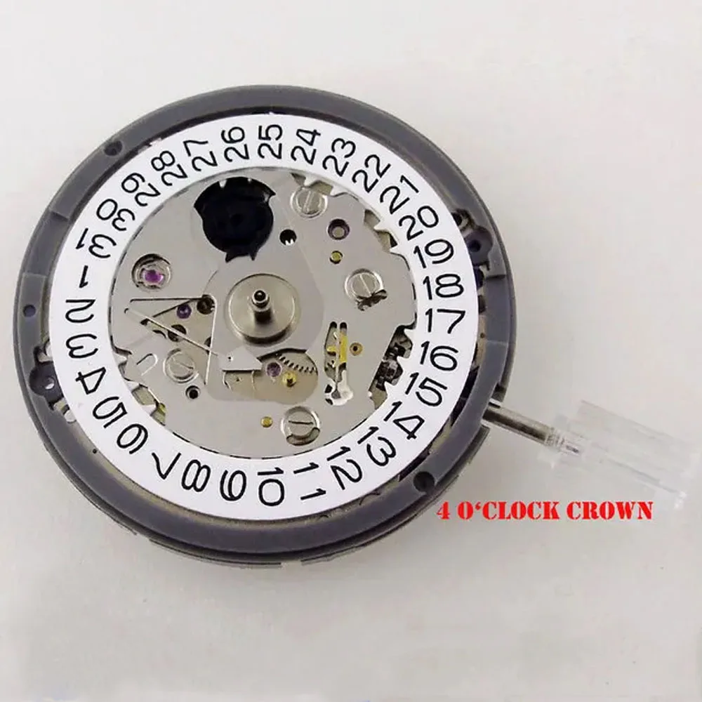 

Replacement 24 JEWELS Mechanical NH35A Watch Movement White Date High Accuracy Winding Stem 4 o'clock Crown