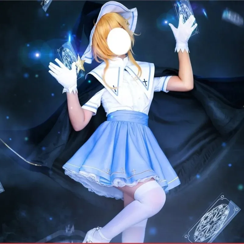 

Аниме Cardcaptor Card Captor Kinomoto Sakura Tomoyo Daidouji Косплей Костюм Парик Волшебные звезды Jk Униформа Хэллоуин Suita; 2'k, 8;c'