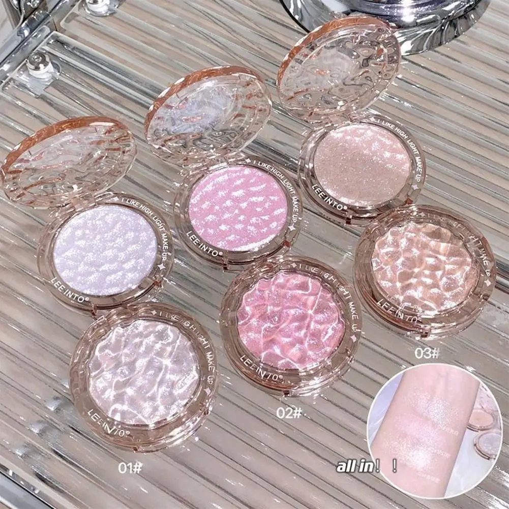 Highlight Plate Shimmer Contour Blush Powder 3 colori Face Makeup Highlighter Powder Face Body Highlight Cosmetics Fairy Powder