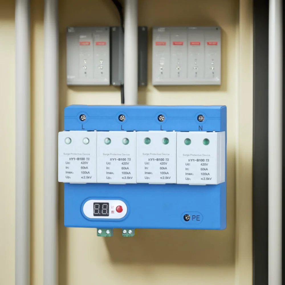 Alternating current surge protector for lightning protection device of electronic equipment